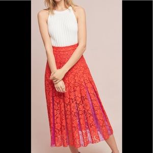 Diane von furstenberg Anthropologie lace skirt 0